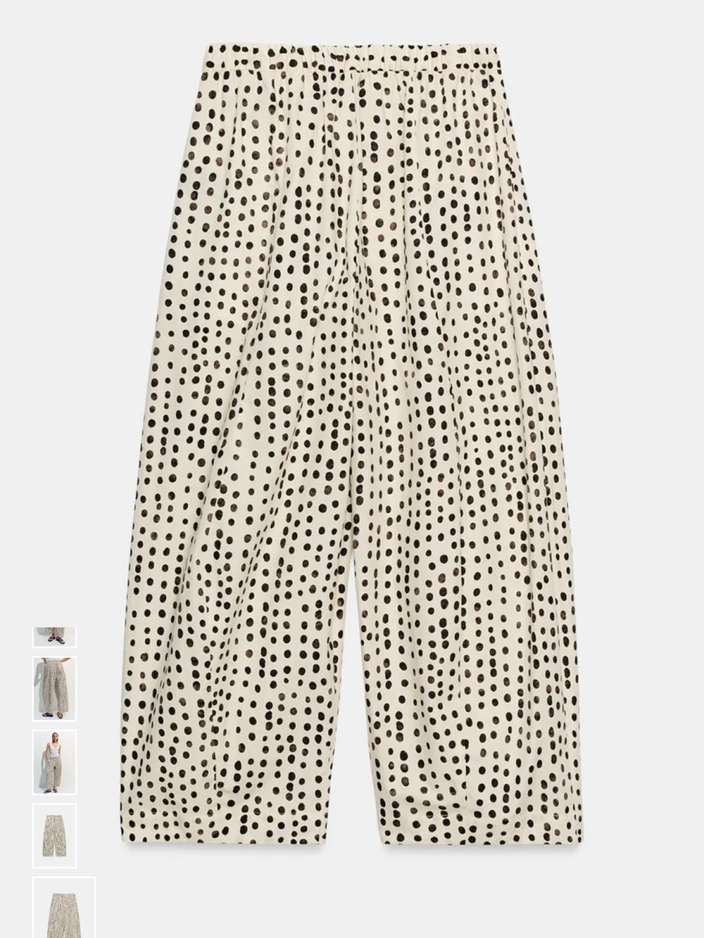 NWT ZARA ZW COLLECTION POLKA DOT PAJAMA PANTS - Picture 6 of 8